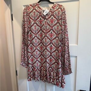 NWT Cienna Anouk Long Sleeve Bohemian Mini Dress